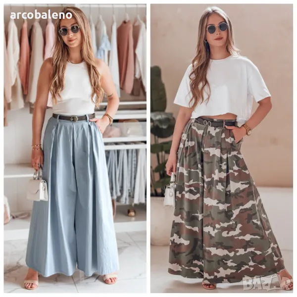 Дамска пола-панталон с колан FLOWES, 2цвята , снимка 1