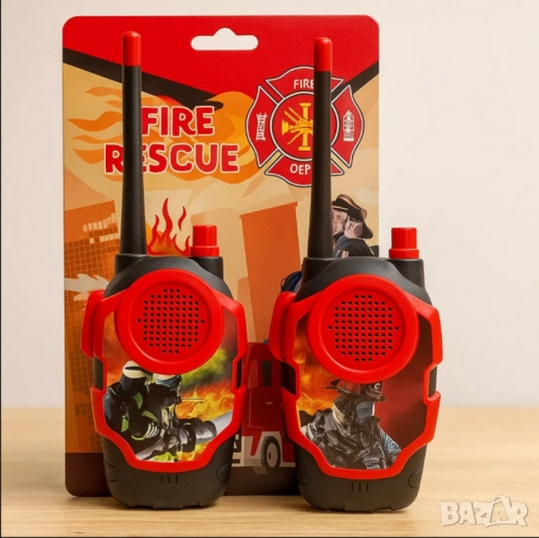 Детски уоки - токи комплект Fire Rescue, снимка 1