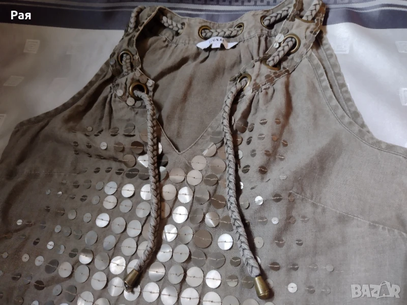 Рокля 100 % лен, снимка 1