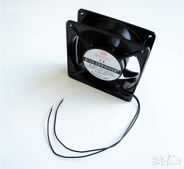 Вентилатор метален аксиален с лагер 220V 2P 0,1A 120х120х38mm 22W, снимка 1