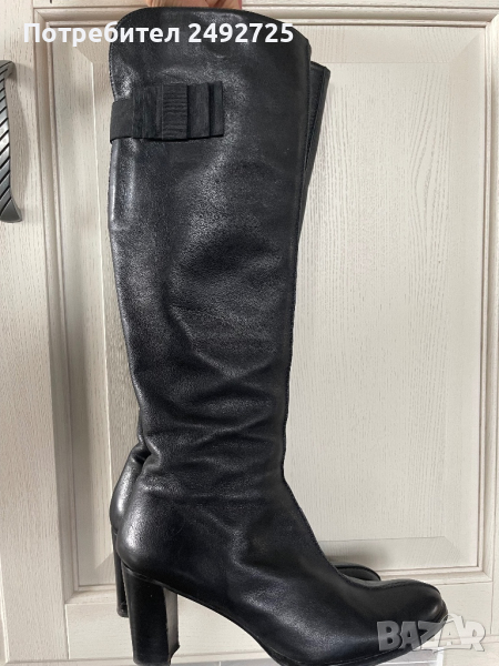  ботуши чизми 38/39 н черни от естествена кожа Daniele Ancarani, снимка 1