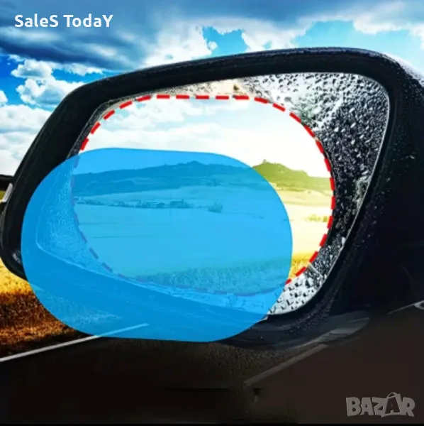 Фолио за странични огледала, при мъгла, дъжд, 2БР., снимка 1