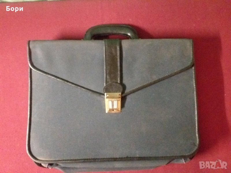 Стара бизнес чанта кожа и плат, снимка 1