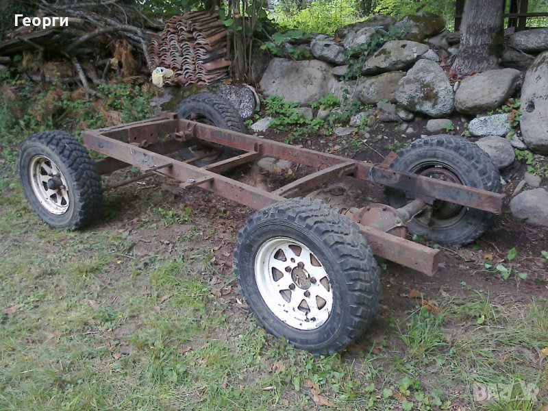 Платформа с управляем и задвижващ мостове, самоделка. Незавършен проект., снимка 1