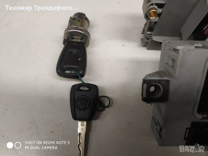 Бодиконтрол модул с ключовете и бушониерата за фиат пунто 2009г 51744897 , delphi 51744898 npl , снимка 1