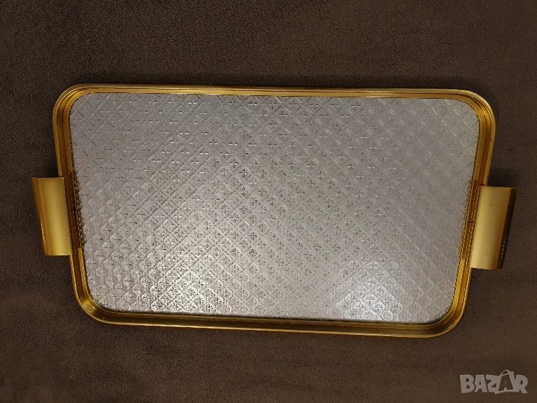 Стара алуминиева табла, поднос за сервиране. , снимка 1