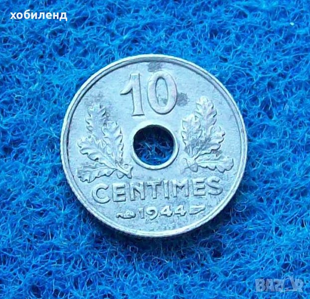 10 центимес Франция 1944, снимка 1