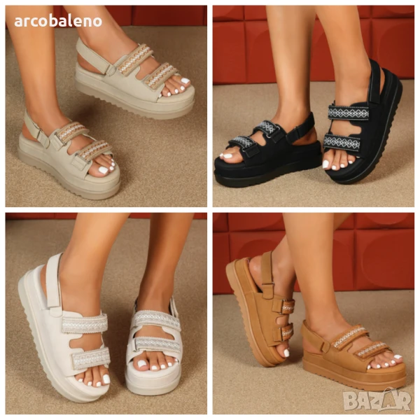 Дамски сандали на платформа, 4цвята , снимка 1