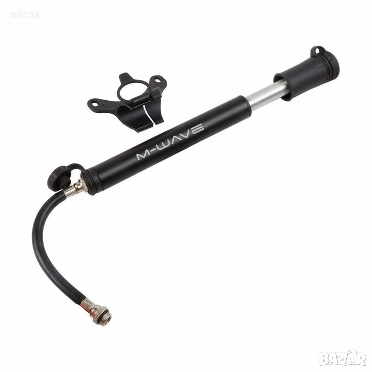 Мини помпа M-WAVE с маркуч, Универсална, Алуминиева, 190мм / 89г, снимка 1