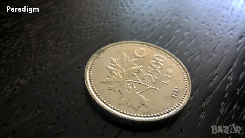 Монета - Турция - 2500 лири | 1991г., снимка 1