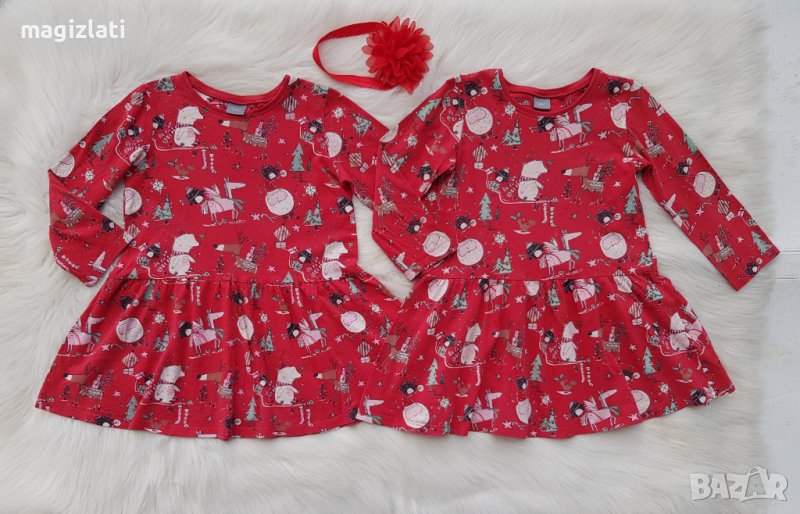 Коледна рокля Next 3-4 години, снимка 1