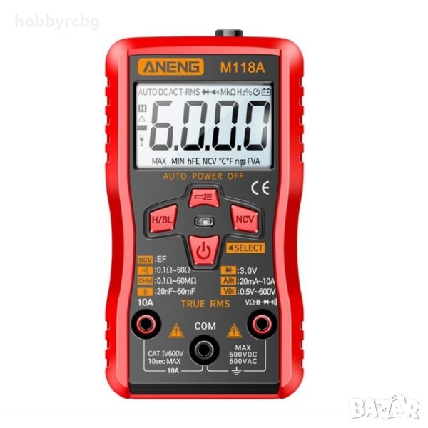 Мултиметър мултицет M118A True RMS с фенер и NCV тест, снимка 1
