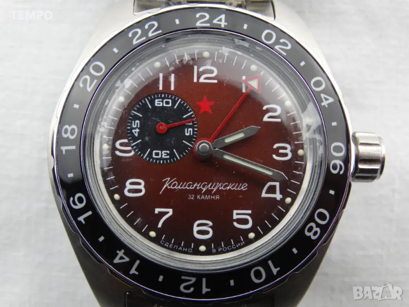 ВОСТОК КОМАНДИРСКИЕ АВТОМАТИЧЕН-GMT ref: 02017А, снимка 1