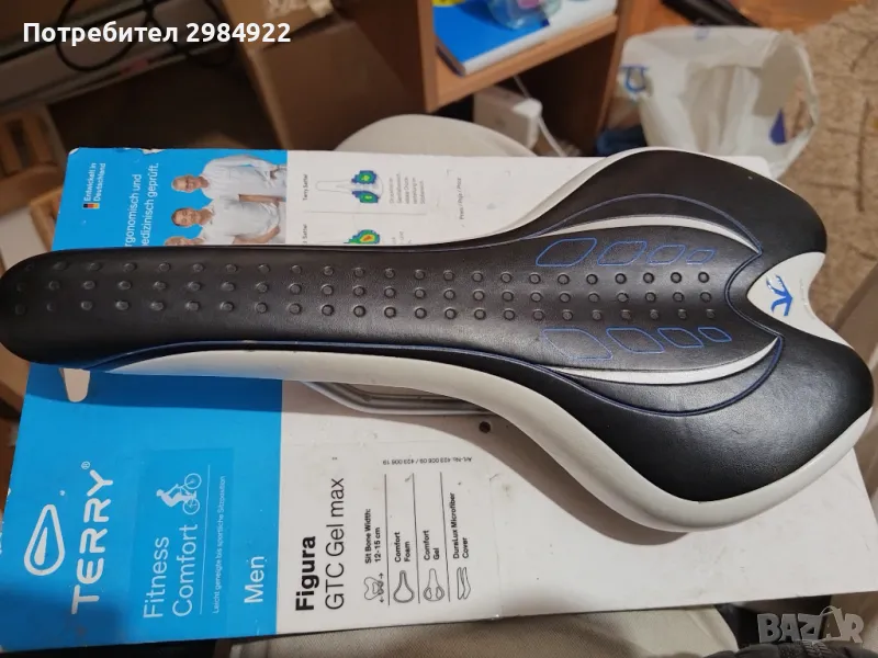 Нова седалка за велосипед Terry Fitness comfort GTC GEL MAX FIGURA, снимка 1