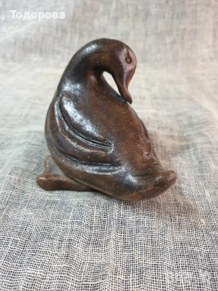 Тежка каменна пластика на патица, снимка 1