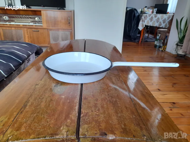 Стар емайлиран тиган #4, снимка 1