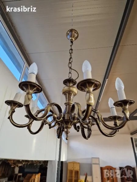 Абажур-Месинг-8 лампи-внос от Германия!, снимка 1