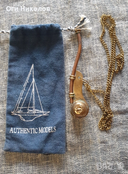 Оригинална боцманска свирка от бронз  и мед, снимка 1