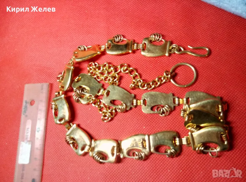 ПРЕКРАСНО СТИЛНО ДЕКОРАТИВНО ПОЗЛАТЕНО ФЕШЪН АРТ ДАМСКО КОЛАНЧЕ от БЛАГОРОДНА СТОМАНА 47376, снимка 1