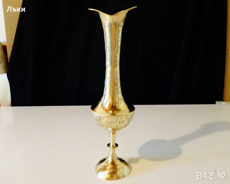 Бронзова кана,гарафа Британска Индия,маркирана. , снимка 1