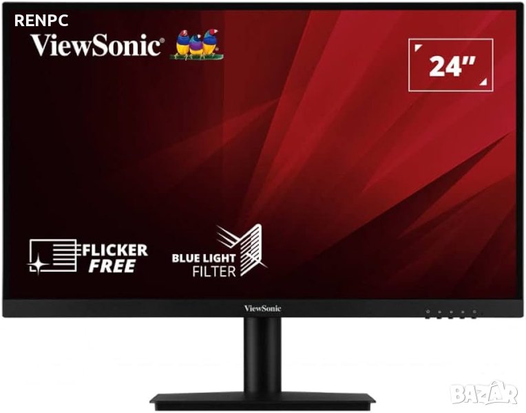 НОВ Монитор ViewSonic VA2405-H, 23.6’, 1920 x 1080, VA Panel LED, 75Hz, 4ms, 250cd/m2, VGA, HDMI , снимка 1