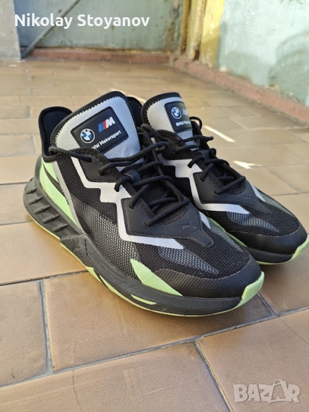 Обувки Puma-BMW, черно-зелено-сиво, снимка 1