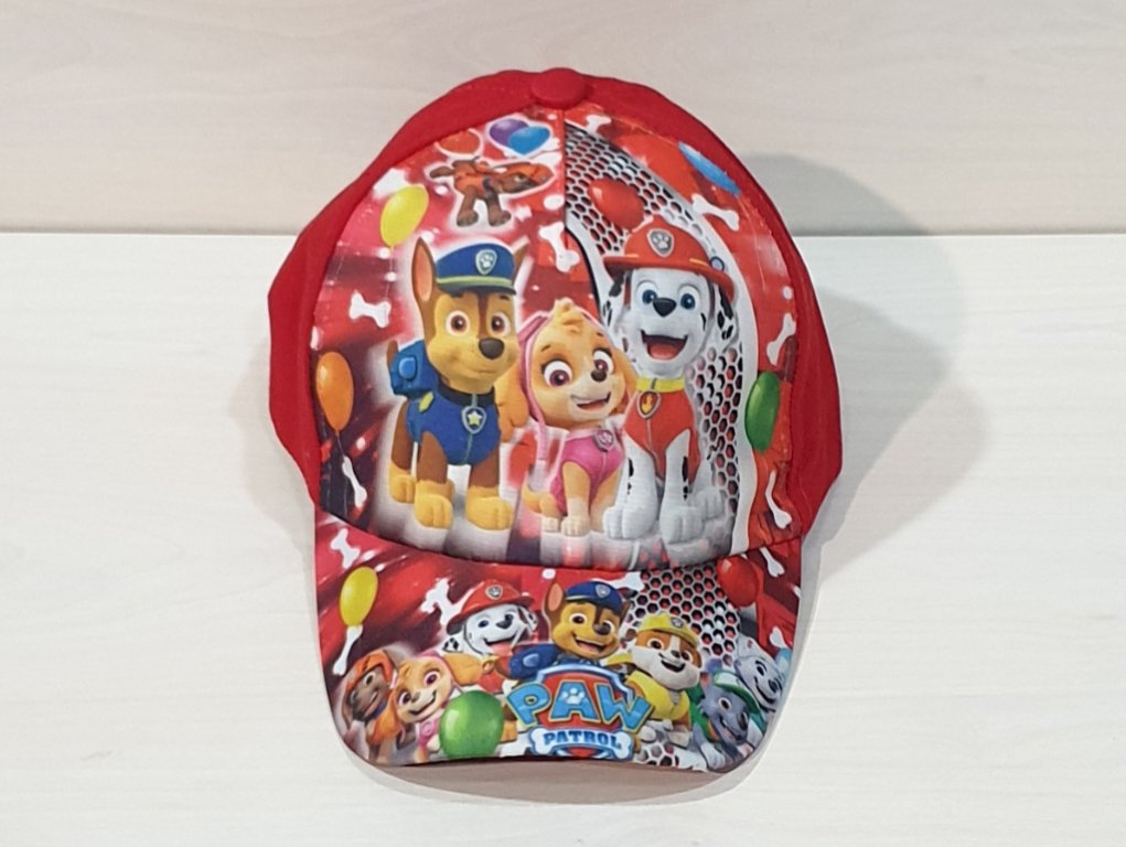 Нова детска шапка с козирка Пес патрул (PAW Patrol) в червен цвят в Шапки,  шалове и ръкавици в гр. Варна - ID37280288 — Bazar.bg