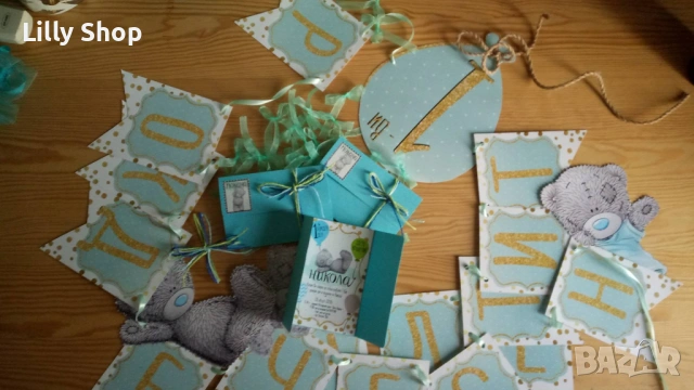 Покани, банер за рожден ден, мече Ници  / bear Nici, снимка 3 - Декорация - 53191712