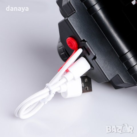 1675 Акумулаторен фенер за глава челник с 3 Led светлини, снимка 4 - Къмпинг осветление - 30379752