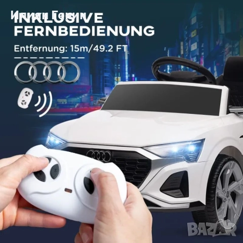 AIYAPLAY Електрическа количка, 12V Audi Q8, 3-5 км/ч, , снимка 2 - Детски велосипеди, триколки и коли - 51697214