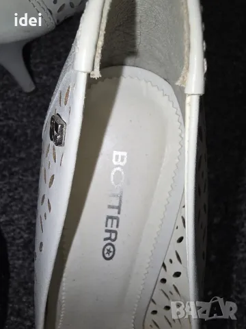 Дамски обувки висок ток естествена кожа голям номер 40 бял цвят, снимка 3 - Дамски обувки на ток - 47902562