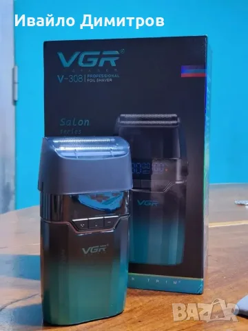 ПРОФЕСИОНАЛНА МАШИНКА ЗА БРЪСНЕНЕ VGR V-308 С МЕТАЛЕН КОРПУС, снимка 3 - Машинки за подстригване - 56072570
