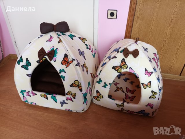 Къщичка иглу за куче /котка от плат и дунапрен , снимка 7 - За кучета - 36659717