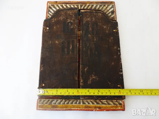 Православна дървена икона - триптих , снимка 4 - Антикварни и старинни предмети - 47990416