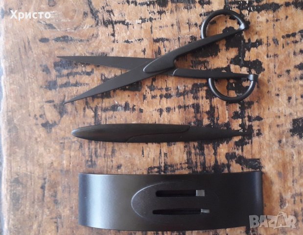 нож и ножица комплект Лерхе Солинген Lerche Solingen Cassini, награда за дизайн 2000 г, снимка 2 - Колекции - 36696265