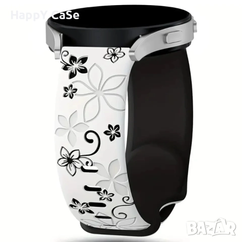 FLORAL Силиконова каишка за Huawei Watch/Samsung/Xiaomi/Garmin/Amazfit, снимка 5 - Каишки за часовници - 50991271
