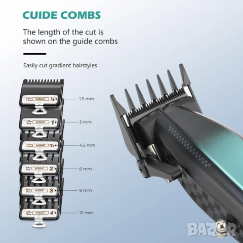 Професионална машинка за подстригване VGR 270 – Безжична, високоскоростна, с керамично острие и LED , снимка 3 - Тримери - 52093529