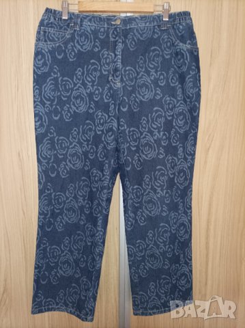 Дънки с рози, снимка 1