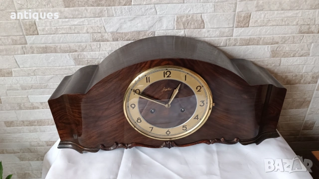 Стар каминен часовник - Junghans - Germany - Антика - 1970", снимка 8 - Антикварни и старинни предмети - 54105890