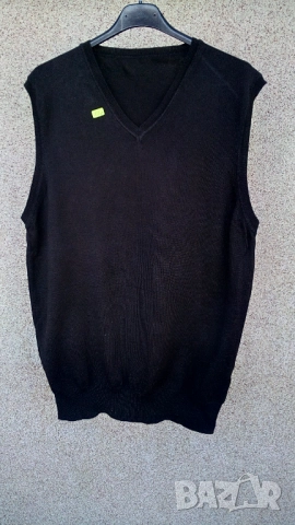 Мъжки тъмно кафяв пуловер без ръкави,, снимка 2 - Пуловери - 51668811