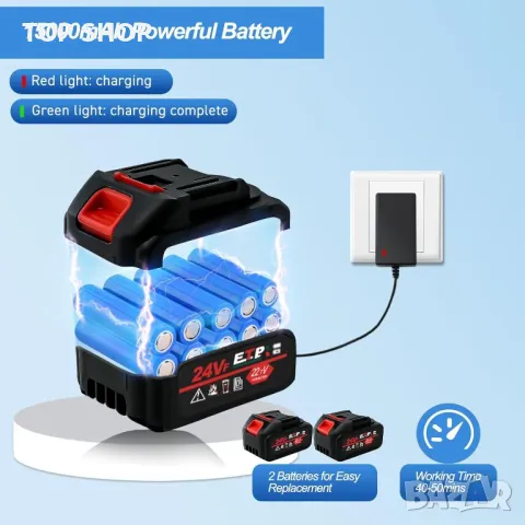 Акумулаторна водоструйка с две батерии 24V 200W, снимка 4 - Гедорета - 48775304