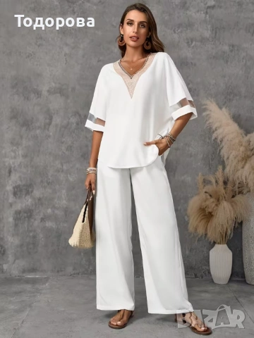 Дамски комплект в бяло, снимка 5 - Комплекти - 54311520