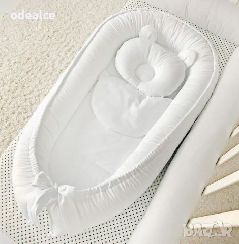 3 части - Baby Nest с допълнителен протектор и възглавничка, снимка 4 - Бебешки легла и матраци - 36888746
