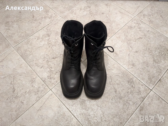 Боти Marco Tozzi черен цвят 39 номер естествена кожа