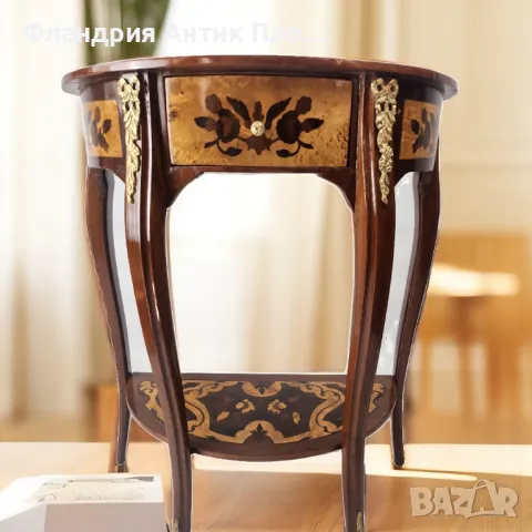 Конзолна маса с интарзия, снимка 1