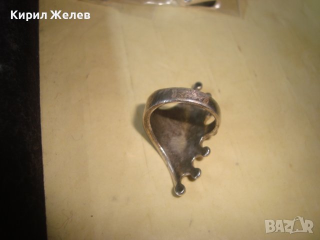 СТАР КРАСИВ ПОСРЕБРЕН АРТ ДЕКО СТИЛ МЕДЕН ПРЪСТЕН 27184, снимка 13 - Пръстени - 36870549