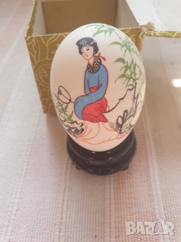  японско ръчно рисувано истинско яйце -черупка, снимка 3 - Декорация за дома - 39667138