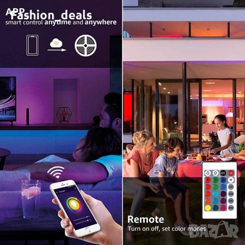 Нова Гъвкава 5 м LED лента с дистанционно подсветка на телевизор стая, снимка 4 - Лед осветление - 38585471