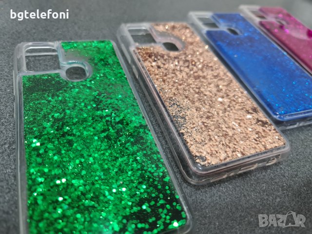 Samsung Galaxy A21S блестящи силикони с течност