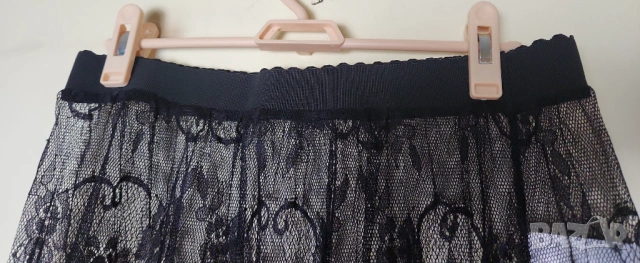 Дантелена пола черна, снимка 2 - Поли - 54136347